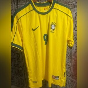 Nike Brasil 1998 Ronaldo El Fenomeno Soccer Jersey Size XL